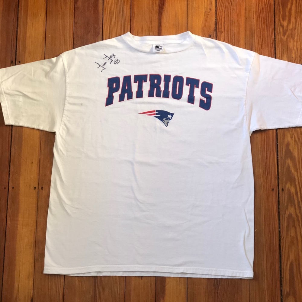 Vintage Starter Patriots Autographed Tshirt